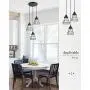 Industrial Pendant Light VICNIE 3-Lights Metal Caged Vintage Hanging Light Fixtures with Seeded Glass Lampshade for Dining Living Room Kitchen Industrial Pendant Light VICNIE 3-Lights Metal Caged Vintage Hanging Light Fixtures with Seeded Glass Lampshade for Dining Living Room Kitchen