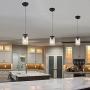 WTYUIO Mason Jar Light, 1 Light Kitchen Island Pendant Light Farmhouse Chandelier Flush Mount Ceiling Light for Kitchen Living Room Barn Dining Room WTYUIO Mason Jar Light, 1 Light Kitchen Island Pendant Light Farmhouse Chandelier Flush Mount Ceiling Light for Kitchen Living Room Barn Dining Room