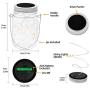 OxyLED 6 Pack Mason Jar Solar Lights, 40 LED Fairy Lights Solar Powered with Jars and Hangers, Waterproof Hanging Solar Lights Outdoor, Decorative Solar Lanterns for Home Garden Patio Party Wedding