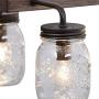 Mason Jar Chandelier, 6-Light Kitchen Island Lighting, 27.5& Farmhouse Chandelier for Dining Room with Glass Shades Mason Jar Chandelier, 6-Light Kitchen Island Lighting, 27.5& Farmhouse Chandelier for Dining Room with Glass Shades