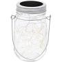 Solar Mason Jar Lights 20 LEDs Hanging Solar Lantern Lights String Lamp with Lid Handle Decoration for Garden Colorful Light 2m