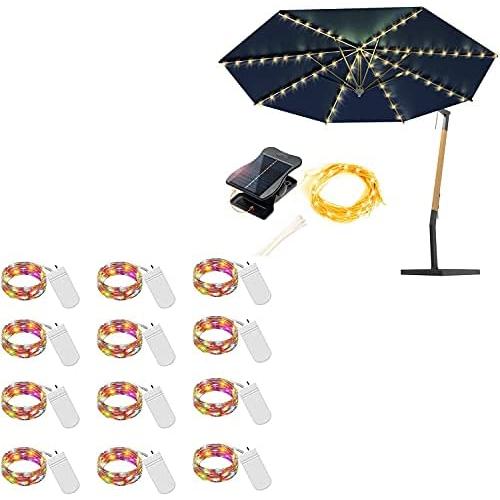 6 Pack 30 LEDs Solar Mason Jar Lids Lights + 12 Pack Fairy Lights Battery Operated 30 Micro LEDs 6 Pack 30 LEDs Solar Mason Jar Lids Lights + 12 Pack Fairy Lights Battery Operated 30 Micro LEDs
