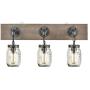 Farmhouse 3 Light Mason Jar Bathroom Vanity Lighting Wood & Glass Wall Lights Farmhouse 3 Light Mason Jar Bathroom Vanity Lighting Wood & Glass Wall Lights