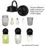 THINKCHANCES Matt Black Metal Wall Mount Bent Tube Light Sconce Fixture for Entryway Porch Patio Work with Wide Mouth Ball Mason Jars