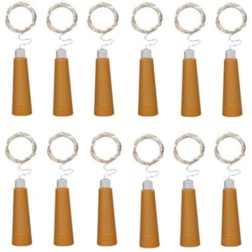 Wine Bottle String Lights,12 Pack 10 LEDs 36.5 Inch AAA Battery Powered Warm White Wine Bottle Cork Stopper Lights for Bottle DIY,Table Decorations,Christmas,Wedding,Party,Study,Bar Decoration.