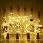 Lvyinyin 20 LED Wine Bottle Cork Lights Copper Wire String Lights, 6.6 Battery Operated Flexible Fairy Lights for DIY Christmas, Holloween Wedding and Party Decor, Warm White, 30 Packs