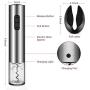 REDMOND Electric Wine Opener, Rechargeable Cordless Stainless Steel Automatic Corkscrew Wine Opener with Foil Cutter Base, Cork Remover for Wine Bottle LED Indicator Light for Home Use, WO002