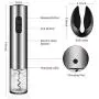 REDMOND Electric Wine Opener, Rechargeable Cordless Stainless Steel Automatic Corkscrew Wine Opener with Foil Cutter Base, Cork Remover for Wine Bottle LED Indicator Light for Home Use, WO002
