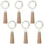 Anpro 6 Pack Wine Bottle Lights, Warm White Cork Lights String Lamp by 3A Battery Operated, for Christmas Party, DIY Decor Party and Wedding Valentines Day Gift
