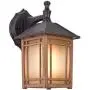 1-Light Outdoor Exterior Waterproof Wall Lantern on Diecast Aluminum with Art Glass,Dark Wood Grain Porch Lights, Exterior Wall Sconce Lighting, Anti-Rust Wall Lamp 1-Light Outdoor Exterior Waterproof Wall Lantern on Diecast Aluminum with Art Glass,Dark Wood Grain Porch Lights, Exterior Wall Sconce Lighting, Anti-Rust Wall Lamp