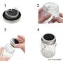 Solar Mason Jar Lights 20 LEDs (6 Hanger Included / No Jar) Fairy String Star Firefly Jar Lids Lights,for Patio Garden, Yard and Lawn Decor Party Wedding Decorative Warm White 6 Pack