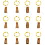 OASO 12 Pack 20 LED Wine Bottle Lights with Cork,3.3 ft Silver Wire Warm White Cork Lights Battery Operated Fairy String Lights for Wine Liquor Bottles Wedding Party Table Décor