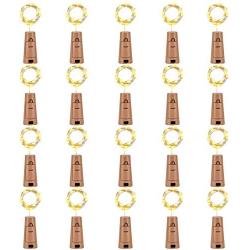 LEDIKON 20 Pack 20 LED Wine Bottle Lights with Cork,3.3Ft Silver Wire Warm White Cork Lights Battery Operated Fairy Bottle Lights for Wedding Party Wine Liquor Bottles Bar Décor