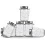 Aipatal Solar Mason Jar Lights 25 LED 6 Pack Hanging Solar Lights Outdoor Waterproof Fairy Jar Solar Lanterns for Patio Garden Hangers and Jars Included- Warm White