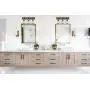 Farmhouse 3 Light Mason Jar Bathroom Vanity Lighting Wood & Glass Wall Lights