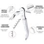 Professional Waiter´s Corkscrew for all Cork Stoppered and Beer Cap Bottles-Stainless Steel Lightweight Corkscrews for Wine Bottles-Set of 1 Wine Opener Used for the Best Waiters