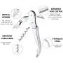 Professional Waiter´s Corkscrew for all Cork Stoppered and Beer Cap Bottles-Stainless Steel Lightweight Corkscrews for Wine Bottles-Set of 1 Wine Opener Used for the Best Waiters