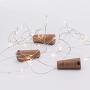 Sterno Home GL42588 LED Cork Wine Bottle Fairy String Lights, 10-Pack, Silver Wire