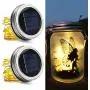 Alritz Solar Mason Jar Lid Lights - 30 LED Warm White Fairy String Lights Lid (Jars Not Included) for Patio Garden Yard Lawn Decor Fit for Regular Mouth Jars