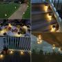 Warm White Solar Mason Jar Lights Outdoor Decor Waterproof, 4 Pack LED Wide Mouth Mason Jar Fairy Lights Solar Powered (Excluding Jars) for Outdoor/Indoor Patio Garden Wedding Table Top Decorations