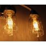 Open Bottom Mason Jar Glass Shade with 1-5/8-Inch Fitter Opening Lighting Lid (RM Quart Ball Jar, Clear)