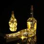 OASO 12 Pack 20 LED Wine Bottle Lights with Cork,3.3 ft Silver Wire Warm White Cork Lights Battery Operated Fairy String Lights for Wine Liquor Bottles Wedding Party Table Décor