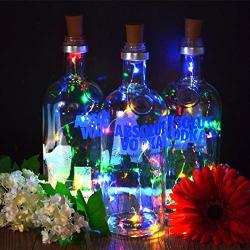 Simplelight Pack of 6 Bottle Cork String Lights,Battery Operated Wine Bottle Copper String Lights (Multi Color)