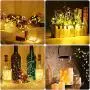 Aipatal Wine Bottle Lights with Cork, 12 Pack 20 LED Fairy Lights on Silver Wire Wine Bottle Cork Lights, LR44 Battery Operated Lights, Wine Bottle Decoration for Wedding Party Bar Decor (Yellow)