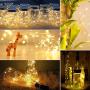 MUCH 30 LED Bottle String Lights, Wine Bottle Lights Copper Wire with Cork, Battery Operated Starry Lights for DIY Halloween Christmas Wedding Party Decor Indoor Outdoor Decoration (Warm White)
