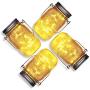 Mason Jar Outdoor Lights,4-Pack Solar String Lights Outdoor Hanging Lights with 20LEDS Led Light for Patio Decor Table Decor Outdoor Solar Lights Decorative, Silver Wire Warm White