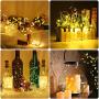Olafus Wine Bottle Lights, 24 Pack 20 LEDs Cork Lights for Wine Bottles, Mini Fairy Lights Battery Operated Copper Wire Micro Starry String Lights for Jars DIY Crafts Wedding Bar Decor Warm White