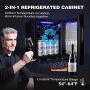 12 Bottle Wine Cooler Refrigerator,Wine Fridge Freestanding with Lock & Digital Temperature Control Fridge Glass Door,Mini Wine Cabinet for Red, White, Champagne or Sparkling