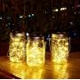 Solar Mason Jar Lights Outdoor Hanging Lights 6 Pack 30 Led String Fairy Lights Solar Lanterns Decorative Garden Lights Jar Table Lamp for Patio Party Garden