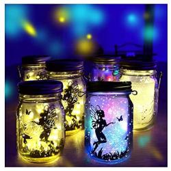 Outdoor Mason jar Lights 30 LED 6 Pack Solar Lanterns Fairy Lights for Mason Jars DIY Lights Decor for Garden Wedding Party Best Creative Gifts for Christmas classmates Kids（Warm White + Color）