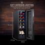 Ivation 12 Bottle Compressor Wine Cooler Refrigerator w/Lock | Large Freestanding Wine Cellar For Red, White, Champagne or Sparkling Wine | 41f-64f Digital Temperature Control Fridge Glass Door Black