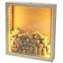 GiveU Wine Cork & Beer Cap Holder Shadow Box Wall Mounted or Free Standing with Lights Shadow Box Display Case Showcase as a Memory Gift 11x12’’