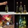 VOOKRY Wine Bottle Lights with Cork,20 LED Battery Operated Fairy String Lights Mini Copper Wire Bottle Lights for DIY, Party，Decor，Christmas,Thanksgiving Day,Wedding(Warm White 8 Pack)