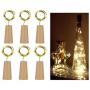 String led Wine Bottle with Cork 20 LED Bottle Lights Battery Cork for Party Wedding Christmas Halloween Bar Decor - Warm White