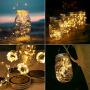 Solar Mason Jar Lights Lids, 10 Pack 30 LED Fairy Lights, Solar Outdoor String Hanging Lights for Mason Jar Décor, Garden Yard Patio Backyard Porch Lawn Decor, Warm White, (Jars Not Included)