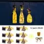 ZYLiWoo Starry Love Bottle Lights Solar Wine Bottle Lights 12 Packs 20LED Outdoor Waterproof Fairy Light Strings for Recycling Wine Bottle Decoration