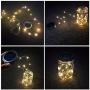 Solar Mason Jar Lights 20 LEDs (6 Hanger Included / No Jar) Fairy String Star Firefly Jar Lids Lights,for Patio Garden, Yard and Lawn Decor Party Wedding Decorative Warm White 6 Pack