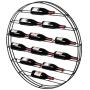 MyGift 12 Bottle Modern Black Metal Round Wall Mounted Wine Display Rack