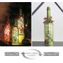 MJ PREMIER Christmas Decoration, Christmas Decor Wine Bottle Lights, Battery Operated LED Glass with Timer, Decorative for Tabletop Display Centerpiece Holiday Party Home (3C)