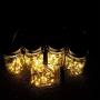InpourPack 8-Pack Solar-Powered Mason Jar Lights (Jars Not Included),30 Led Lights Jar Hanging Light,Garden Outdoor Solar Lantern Lights for Outdoor Patio Garden Yard Wedding Decor,8 Hangers Included
