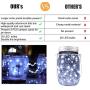 XINGTONG Solar Mason Jar Lid Lights - Solar Fairy Lights Outdoor Waterproof Firefly Jar Lids String Lights for Patio Yard Garden Outdoor Festival Decor (Jars Not Included) (8 Pack)