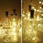 Wine Bottle Lights with Cork Decorman 12 Pcs 15 LEDs Cork Shape Silver Copper Wire Battery Powered LED Fairy String Lights for DIY/Decor/Party/Wedding/Christmas/Halloween… (Warm White)