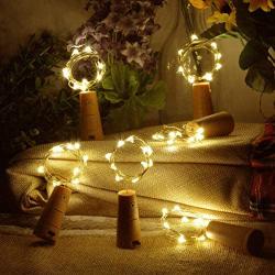 Wine Bottle Lights, LED Cork Fairy Lights Set of 6, Jar String Light for Bedroom Patio Wedding Party Christmas etc