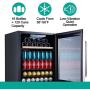 Kalamera Mini Fridge 24” Beverage and Wine Cooler Built-in or Freestanding - 120 Cans & 16 Bottles Capacity Wine Refrigerator Cooler- For Kitchen, Office or Bar with White Interior Light