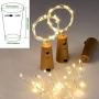 Adecorty Wine Bottle Lights with Cork - Silver Wire Cork Lights for Bottle 12 Pack 6.5ft 20 LED Bottle Lights Battery Powered Christmas String Lights for Party Halloween Wedding Christmas (Warm White)