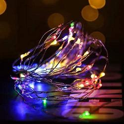 Cork String Light for Wine Bottle, Battery Operated LED Cork Shape Silver Copper Wire Colorful Fairy Mini String Lights for DIY Christmas Halloween Wedding Party Deco,10 Pack (4 Colors)